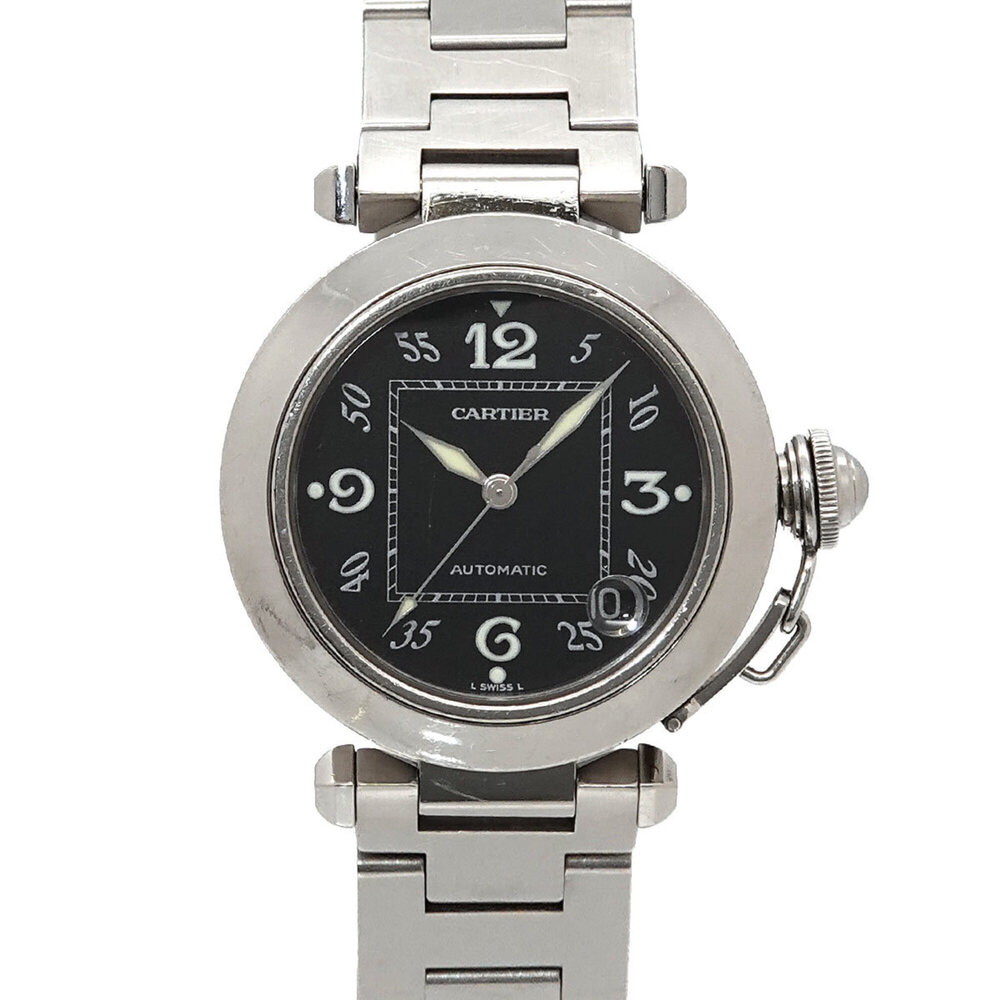 Cartier Pasha C W31043M7 Boys' Watch, Date, Black, Automatic Movement